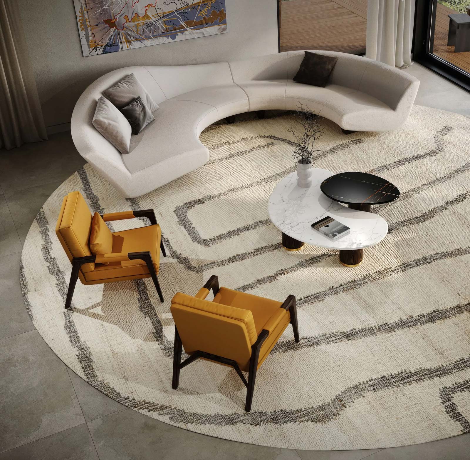 Venere Bouclé Fabric Sofa by Formitalia.